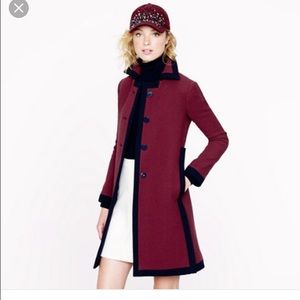 J.Crew maroon pea coat
